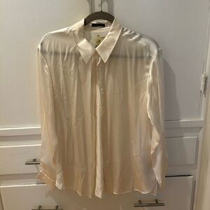 Silk ivory blouse size xs